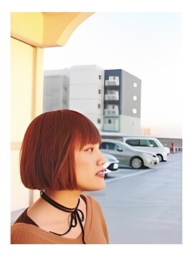 ロマンティックローズボンボン(Romantique Rose bon bon) 切りっぱなしボブ