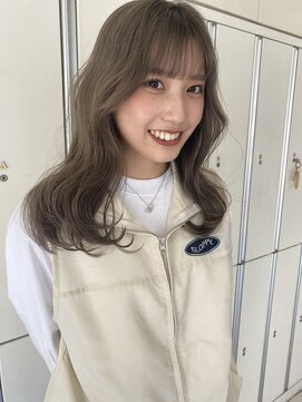 シエル バイ ケンジ 登戸 生田(CIEL by KENJE) 【ブリーチあり】シアーベージュ×韓国風くびれカット