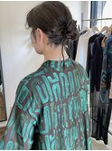 ヘアセットヘアアレンジシニヨン二次会パーティー