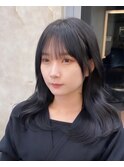 韓国レイヤー/韓国風/ボブ/髪質改善/黒髪/ブリーチなし〔池袋〕