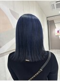 ネイビーダークグレー_アンブレラカラー_寒色_切りっぱなし