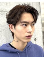原宿フェザーパーマニュアンスパーマ波巻きパーマセンターパート