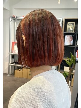 ファーム 大崎店(FAAM) ボブ×バレーヤージュオレンジカラー