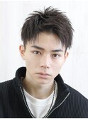 短髪爽やかアップバングメンズ刈り上げショート