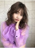 天神大名ミディアムボブショートボブショートカット緩めパーマ