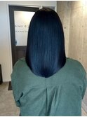 ブルーブラック・ストレートロング