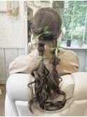アシメタイトヘアアレンジ
