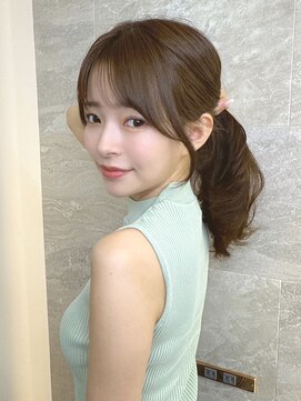 ロンドガーネット 池袋(Lond garnet) ミニウルフレイヤーカット顔周り前髪韓国ミディアムロング/池袋