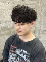 ニアウ 太田店(Niau)&nbsp;メンズナチュラル刈り上げマッシュシャドウパーマニュアンス