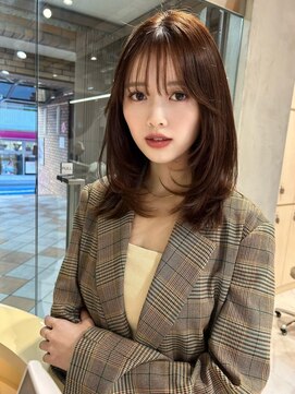 グロー 大宮(GLROW) ♭大宮/レイヤーカット/ブラウンカラー/ミディアムレイヤー