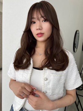 ソヨン 栄店(SOYON) 似合わせカット/ミディアムレイヤーカット/大人ガーリー/くせ毛