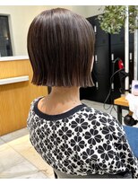 リディー(Lidee) ぱちっと切りっぱなしボブダークアッシュ