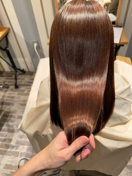 ニノット 武蔵小杉(○nino.) 着物ヘア/大人ガーリー/ダークアッシュ/似合わせカット/武蔵小杉