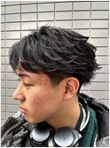 フェザーショートセンターパート