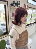 ブリーチなしダブルカラー×レッド