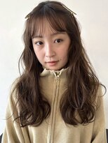 ディッセンバー 渋谷(December)&nbsp;ロング/ロングレイヤー/ベージュ/ブラウンカラー/顔まわりカット