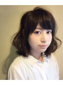 無造作ミディアムヘア