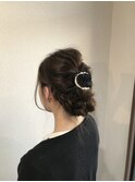 編み込みアップスタイル♪