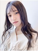 【大人可愛い×抜け感】小顔ヘア×シースルーバング