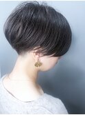 【morio池袋】20代30代暗髪ブルーグレージュかっこいいショート