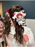 仙台D 人気☆ヘアセット ハートツインテール ペアでスタイリング