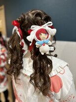 ヘアサロンアンドヘアメイクディー(hair salon hair make D)&nbsp;仙台D 人気☆ヘアセット ハートツインテール ペアでスタイリング