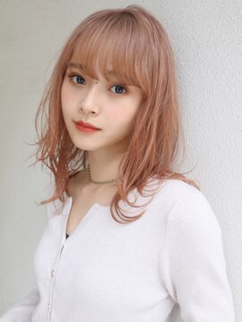 ブゾン(buZon) 【buZonブゾン】コーラルピンク×ニュアンスパーマ