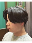 メンズセンターパート　ニュアンスカルマパーマ　東京大手町