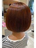 ワンレン×オレンジ
