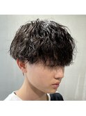 MEN'S HAIR/刈り上げマッシュ/波巻きパーマ/ツーブロック