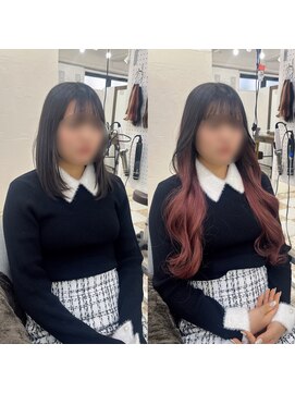 ハイエクステンション 京都駅前店(Hi-Extension) レッドブラウングラデーション ★ mao_153