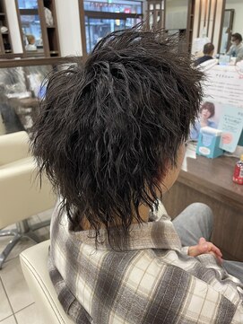 プログレス 国分寺店(PROGRESS) アップバングウルフ×ツイストパーマ　国分寺メンズカットパーマ