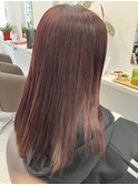 ロング×レッドブラウン