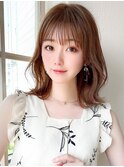 ミディアムウルフ/ひし形シルエット/ひし形ボブ/ワンカールボブ