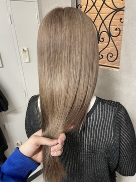 ルノン シェリー(LUNON cheliy) ハイライトカラーくびれヘアアプリコットオレンジ