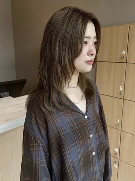 ユウヘアー 千代田橋店(U Hair) ミディアムレイヤー×オリーブベージュ