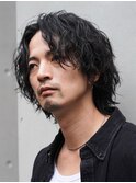 新橋波巻きスパイラルパーマツイストスパイラルセンターパート