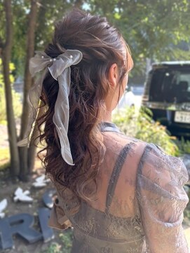 ヘアセット ヘアアレンジ ハーフアップ お呼ばれヘア 20代 30代