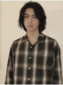 長めのミディアムメンズスタイル