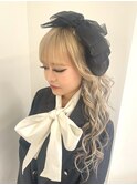 10代20代30代◎大人可愛いリボンハーフアップ