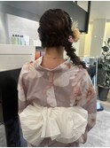 浴衣着付け/花火大会/あみおろしアレンジ