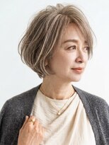 ヘアスタジオルース(HAIR STUDIO LUZ) 40代50代60代の大人ボブ/白髪ぼかしハイライト/堀江/北堀江