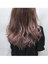 アンド バイ ヘアサロン(AND by hair salon) ペールピンクグラデーションカラー