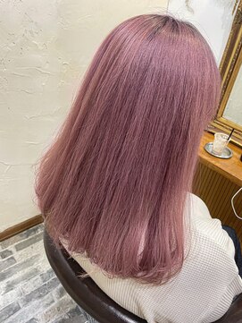 ヘアーサロン 6(hair salon) shadow roots×ピンクグレー