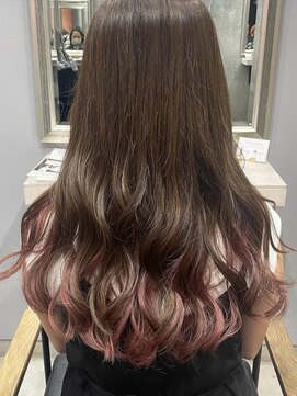 レイドバック(LAID BACK) ピンクカラーのインナーグラデーション☆20代30代韓国オススメ