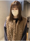 【中澤彩乃】ショコラアッシュチョコレートカラーワイド前髪