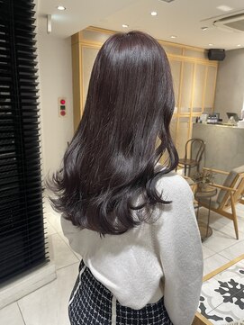ヘアサロン ガリカ 表参道(hair salon Gallica) 大人ゆるふわラベンダーグレーブリーチなしダブルカラー