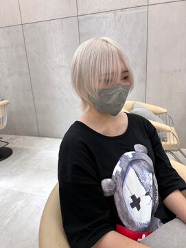 サンド 鹿児島中央(sand) 黒髪/グレーベージュ/レイヤーロング/前髪パーマ[鹿児島駅]