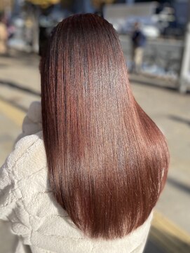 ムニカ 表参道(Munica) 縮毛矯正とカラーでうる艶ピンクブラウン