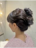 夜会巻き風アレンジ